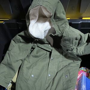 Janie and Jack Forest Green Hooded Puffer Jacket